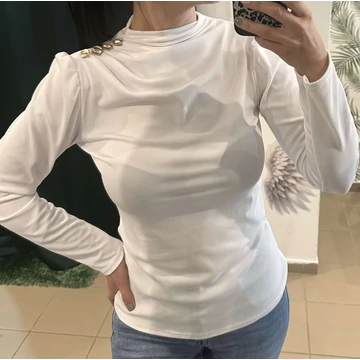 Oldal gombos felső (fehér)